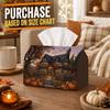 1pc European Gothic Scene Tissue Box - Village Mansion Bat Forest Napkin Storage Box, Suitable for Rolls/facial Tissues/single Sheets,Two Sizes Availa