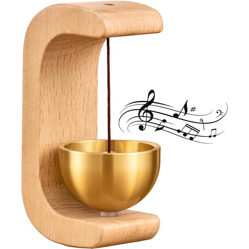 

Деревянный магнитный колокольчик ветра, подвесной медный колокольчик, грецкий орех, колокольчик для дома, офиса, двери, сада, комнаты, украшения