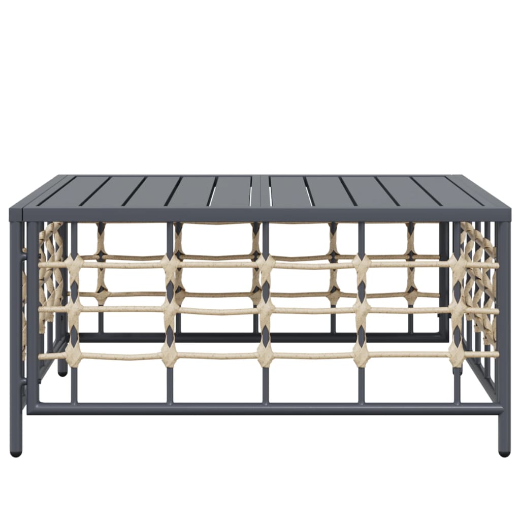 Garden Table Anthracite 70 x 70 x 34 cm Poly Rattan