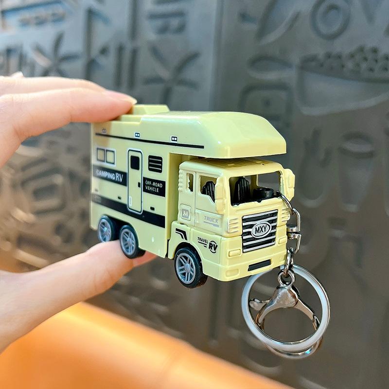 1Pcs Plastic Campervan RV Trailer Vehicles Children's Gift 1:48 Alloy Diecast Touring Car Model Toys For Kids Boys