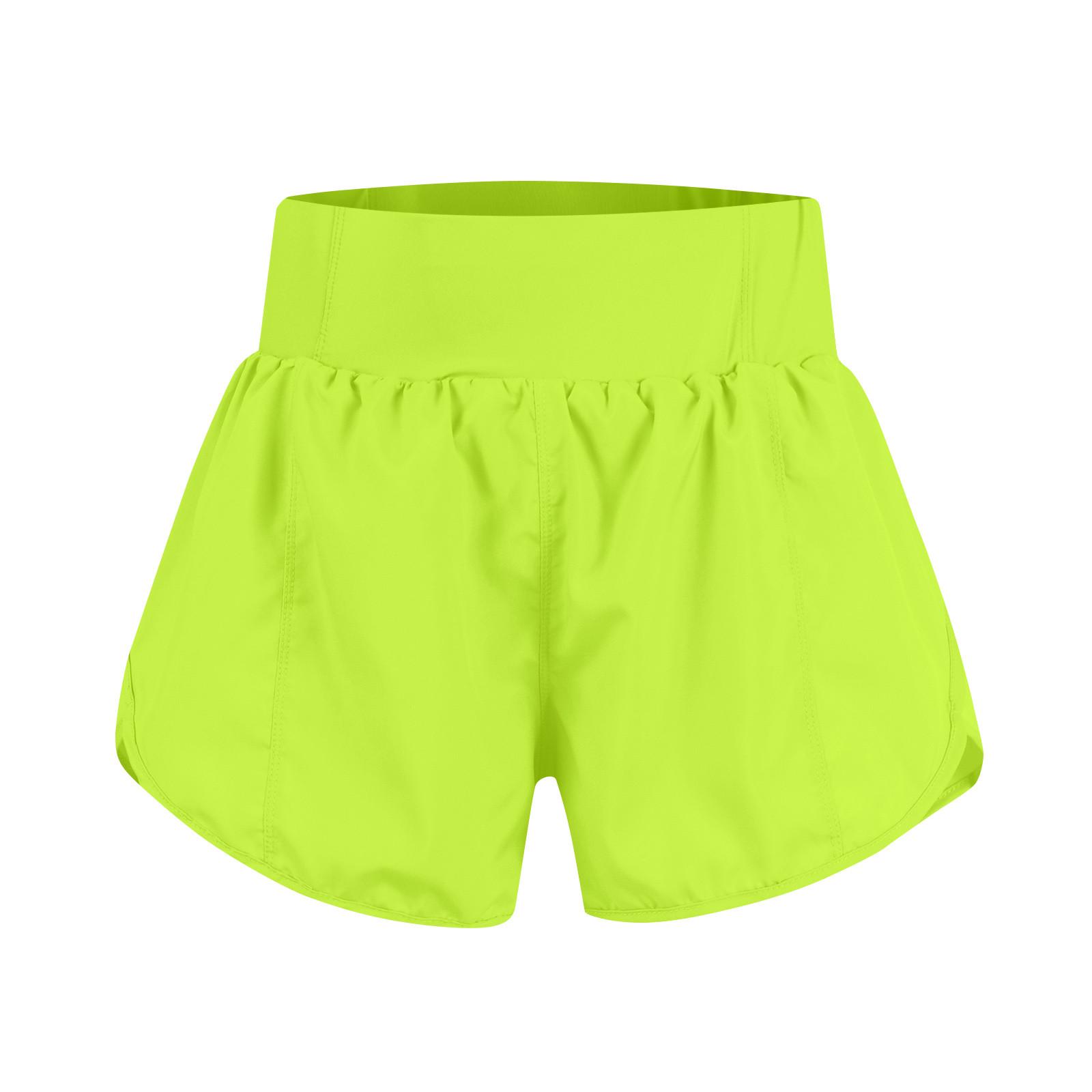 

Женские шорты для бега, спортивные шорты для активного отдыха с карманами XS жёлтый