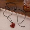 Korean Blogger 2025 Bestseller: Adjustable Black Rope Pendant Necklace - Casual Versatile Fashion Accessory.