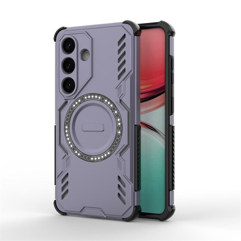 

For Samsung Galaxy S26 Case Samsung S26 Pro S26Plus Armor Magnetic Adsorption Wireless Charge Cover For Samsung S26 Ultra Case For Samsung S26Ultra фиолетовый