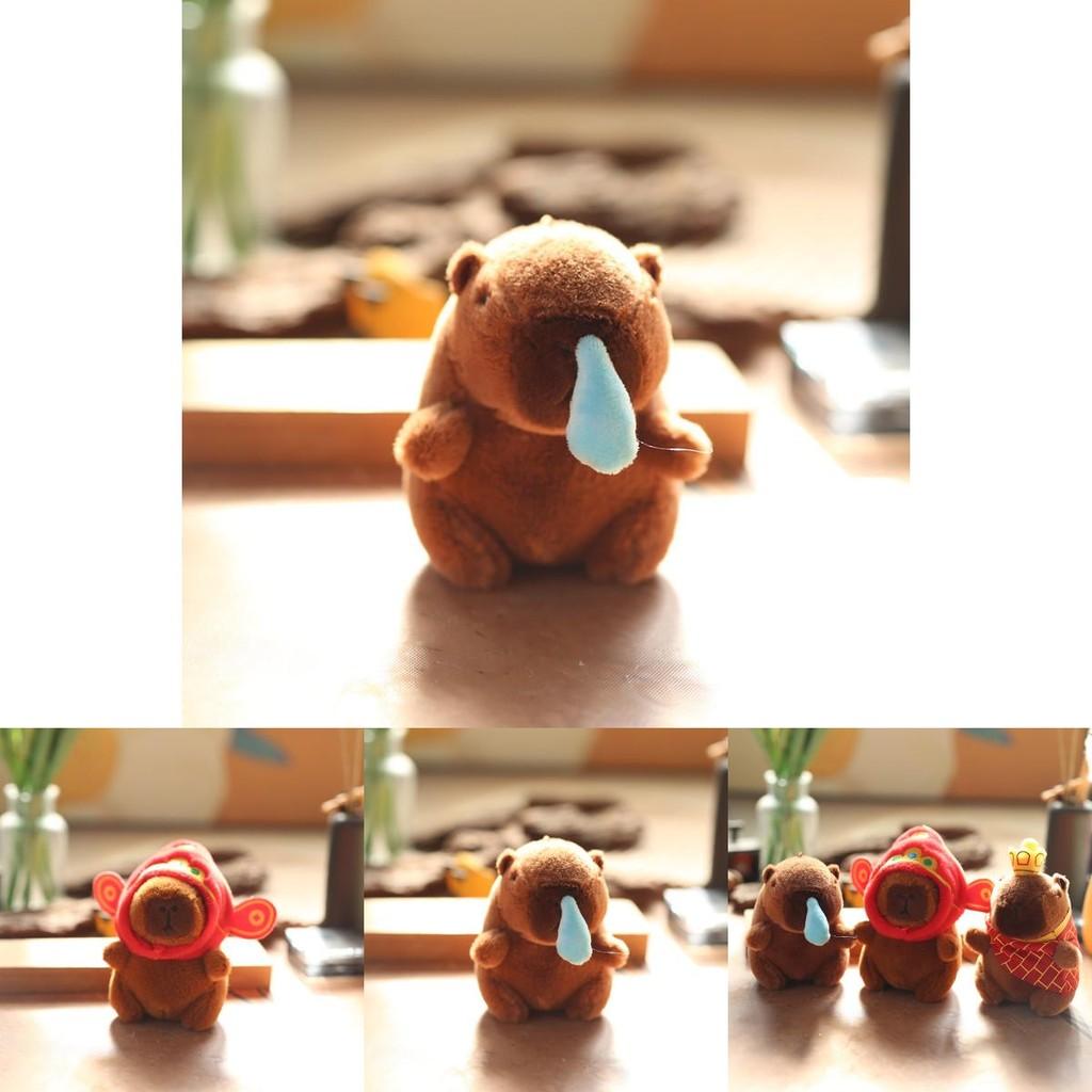 Mini Capybara Plush Keychain Durable Pp Cotton Stuffed Animal Bag Charm For Teens Kids Girls Decor