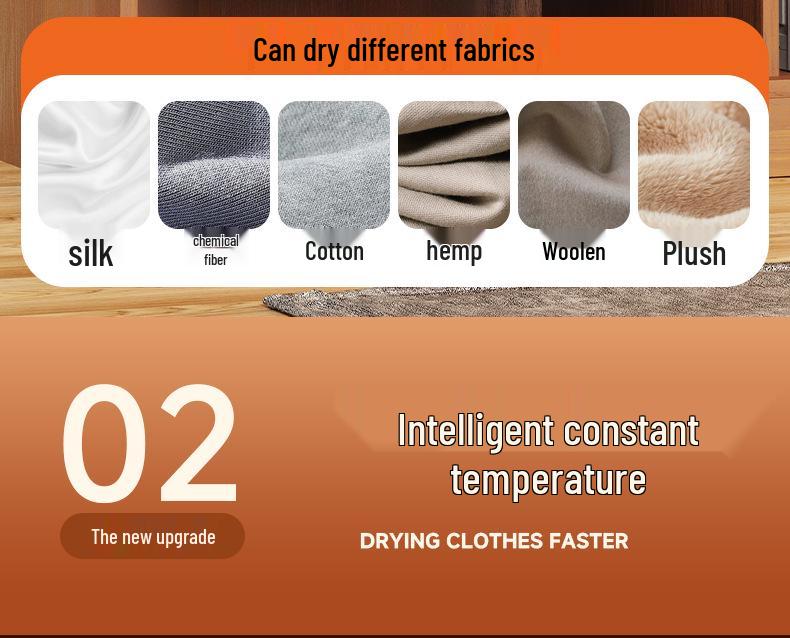 Portable Smart Clothes Dryer with Ion Quick Dry & Sterilization - Compact, Automatic, Foldable Storage.