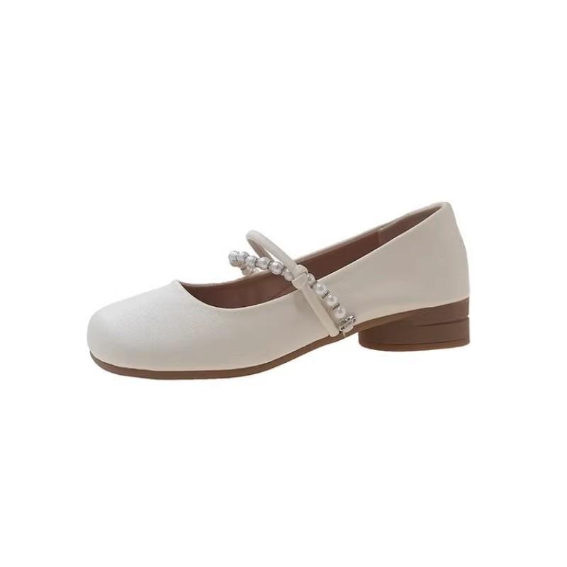 Evening Gentle Shoes Flat-soled Single Shoes Women's Spring and Autumn New Mary Jane Shoes with Skirts and Soft-soled Small Leather Shoes