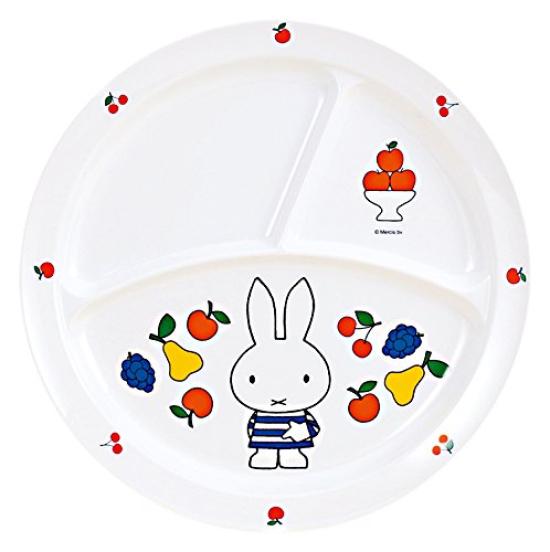 

Kanto Plastic Industry Miffy Round Lunch 23cm Three-Compartment Plate, Diameter, CM-65FR белый