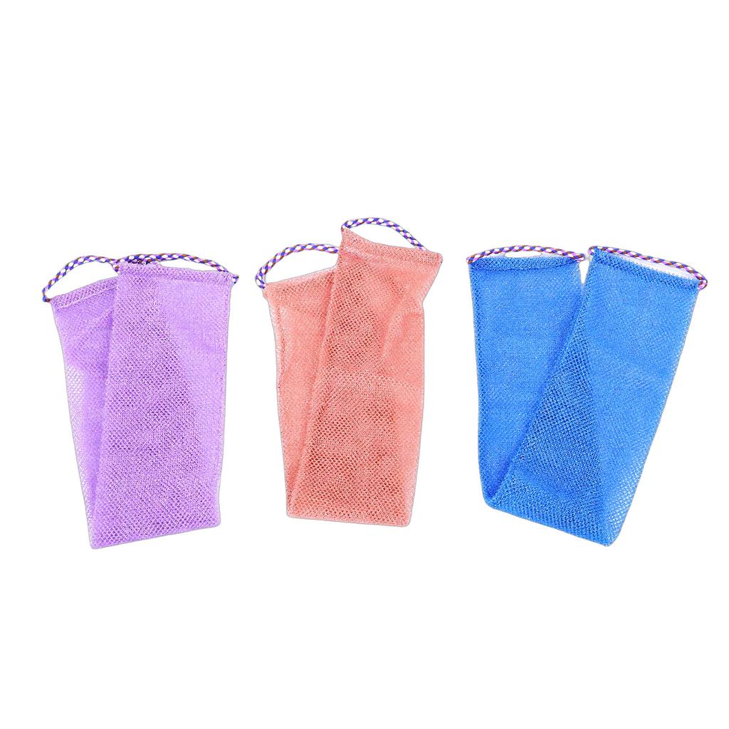 African Exfoliating Net Sponge with Handles   Cleansing   Washcloth Back Scrubber for Shower