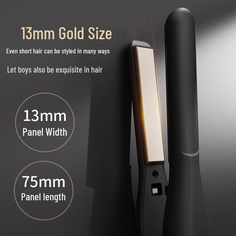 Men's Dual-Use Hair Straightener and Curler - Mini Splint for Fluffy Perm Styles