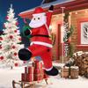 1/1.8M Christmas Inflatable Santa Claus Climbing Wall Decor for Front Door Yard Roof Holiday Outdoor Inflatable Decoration