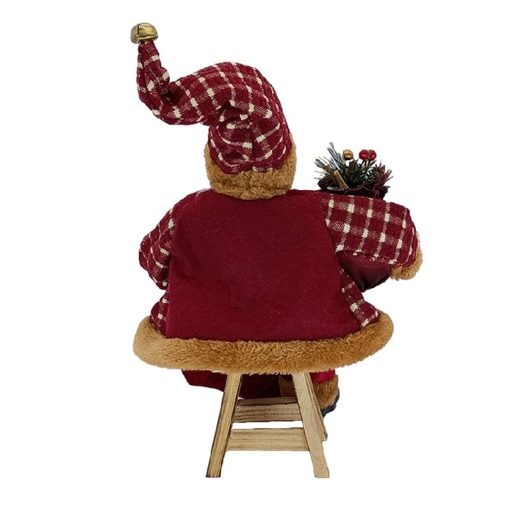 Boneca de Natal Figura do Papai Noel Decoração de Natal Estátua de Figura do Papai Noel para Festa de Ano Novo Exibição em Janela Mesa Casa