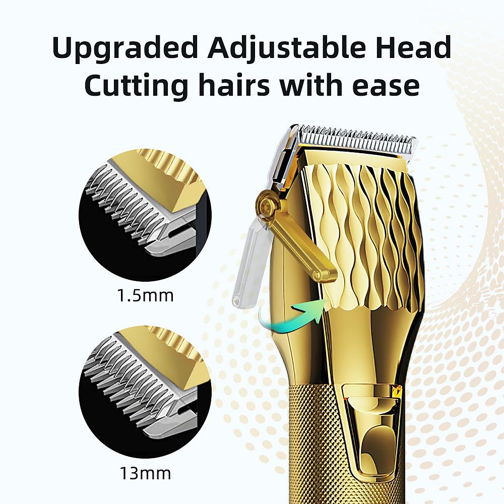 Multifunctional Digital Display Electric Hair Clipper: Barber-Grade Metal Oil Head Trimmer