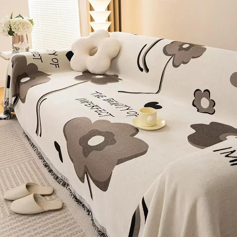 Sofa Towel One Piece Full Cover Fabric High-quality Chenille Countryside Style Cover Backrest Towel Blanket Both Sides Available