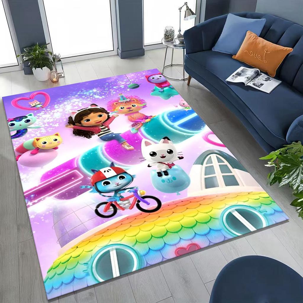 27 Style Cartoon Gabbys Dollhouse Girl Gift Rug for Bedroom Living Room Sofa Home Doormat Decor, Large Kids Non-slip Floor Mat