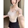 Summer new sweet and spicy wind hollow lace splicing sling vest women's beautiful back design slim and thin versatile top