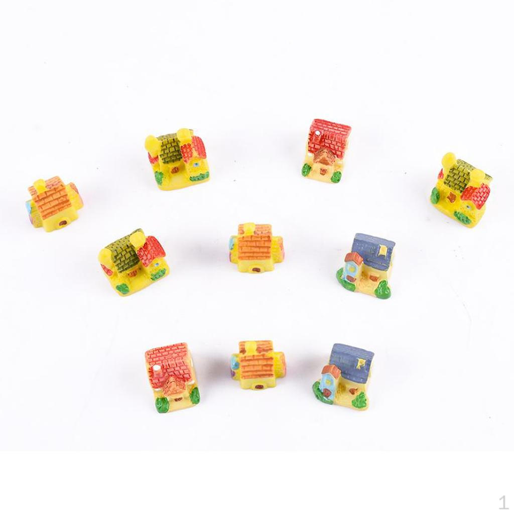 10 Pieces Miniature Garden Decoration Castle Diorama for Dollhouse Craft