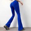 and American Style Women's Fitness Pants with Peach Butt Lift, High Waist, High Elasticity, Tight-Fitting, Naked-Feel Yoga Dance Flared Sports Pants
