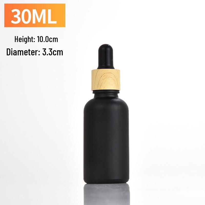 5ml/30ml/100ml Frosted Essential Oil Dropper Bottles with Wood Grain Ring