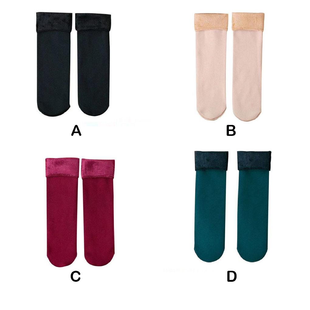 Women Warm Socks Thicken Thermal Solid Color Autumn Winter Cozy Breathable Snow Boots Floor Sleeping Sock Supplies Ladies