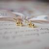 Mini Bow S925 Sterling Silver Zircon Stud Earrings