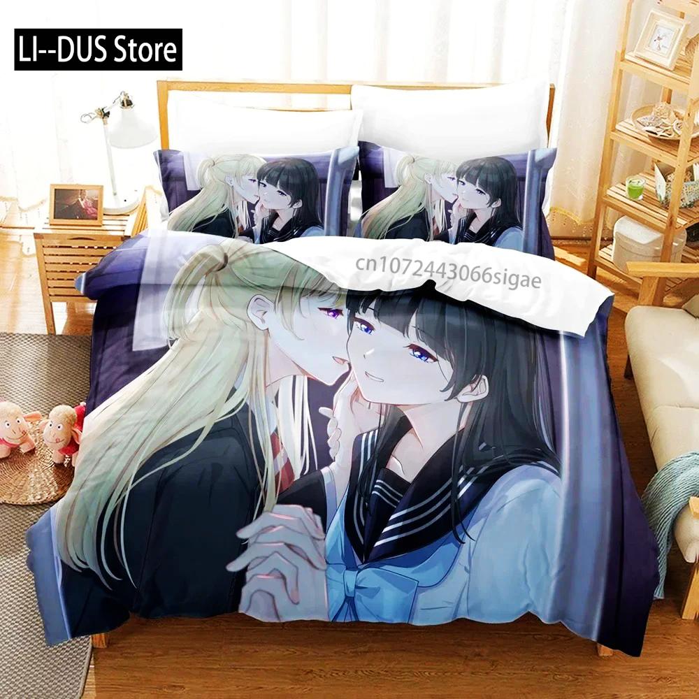 Fashion 3D Akebi's Sailor Uniform Bedding Sets Duvet Cover Set With Pillowcase Twin Full Queen King Bedclothes Bed Linen