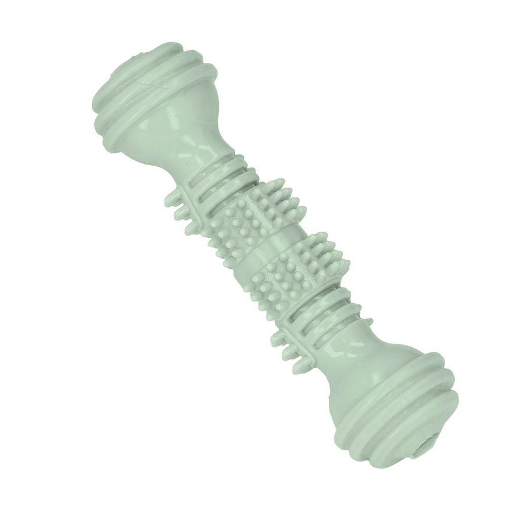 Welpen Beißspielzeug Hantel Zahnreinigung Interaktives Hunde Kauspielzeug für kleine Hunde Grün