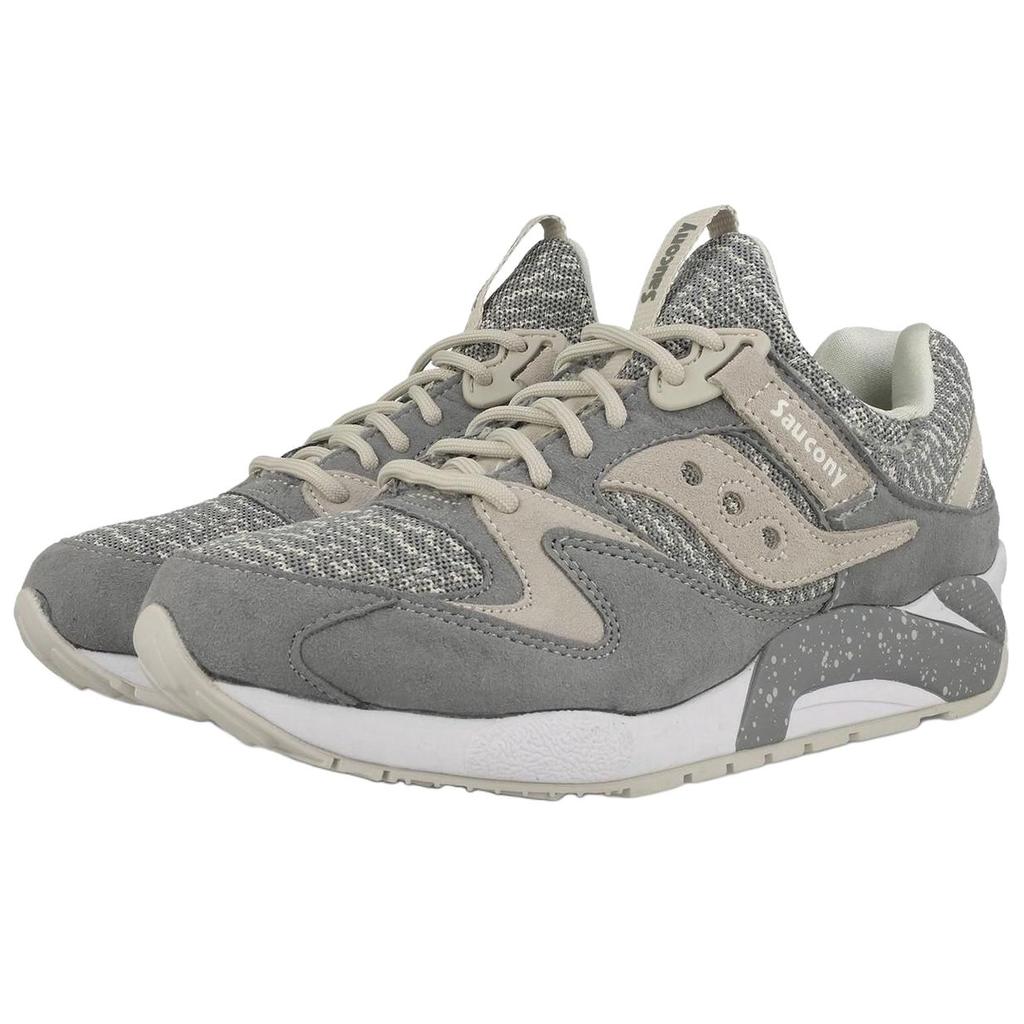 SAUCONY Grid 9000 Versatile Comfortable Leather Fabric Non-Slip Wear-Resistant Low-Top Running Shoes Unisex Running Shoes Gray S70302-3