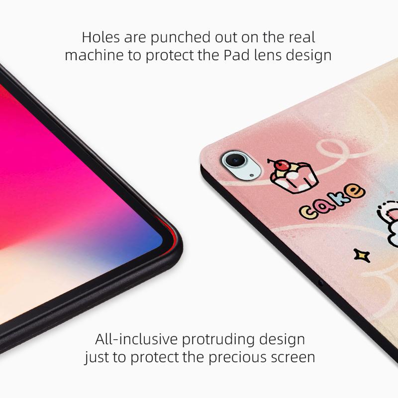 Pro iPad Air 11 (2025)/(2024)/iPad Air (2022)/(2020) Pouzdro Kožený Obal na Tablet Kreslený Vzor