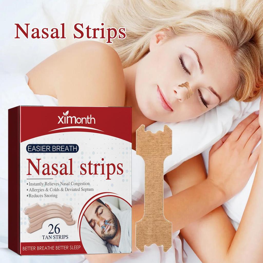 XIMONTH Nursing Nasal StripNighttime Sleeping ConditionDiscomfortOpen MouthSnoringSnoring Nursing Nasal Strip
