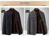 2025 Bestselling Dad Style Woolen Coat: Thick Chenille Stand-Up Collar Jacket for Middle-Aged & Elderly, Autumn/Winter Collection