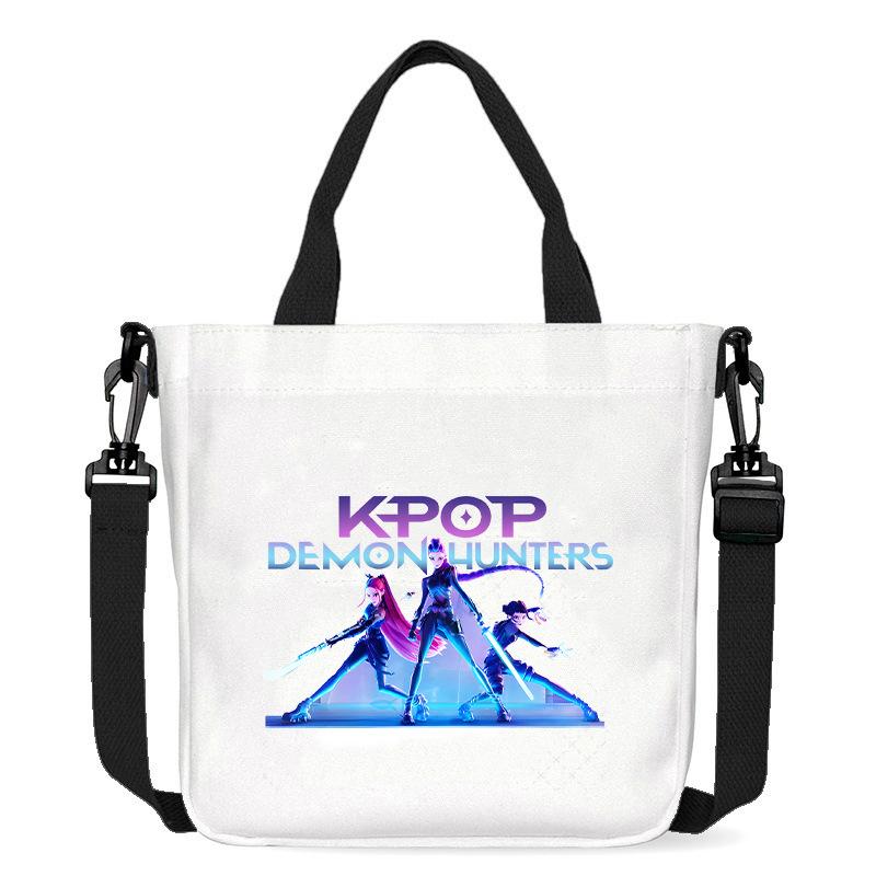 KPop Demon Hunters Crossbody Bags Women Rumi Mira Zoey Purple Handbag Girls Travel Shopping Canvas Shoulder Bag for S Kid Friendly Entertaining Fun
