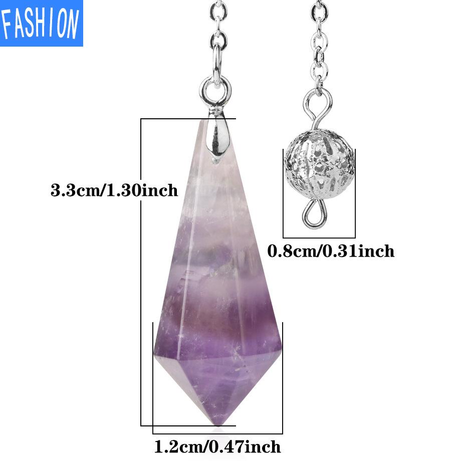 Hexagonal Smart Pendulum Pendant Natural Crystal Ornament Decoration