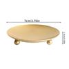 1PC Iron Plate Candle Holder Decorative Pillar Candle Plate Pedestal Candle Stand for Wax Candles Spa Wedding Birthdays Party