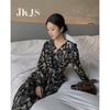 JK&JS French Style V-Neck Floral Midi Dress