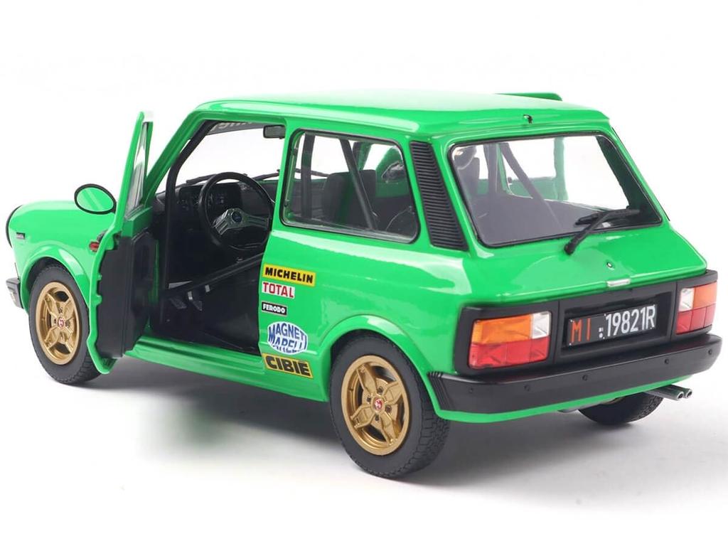 SOLIDO Scale Autobianchi A112 Abarth 1980 Complete Diecast Model Car S1803806 1/18 Mk.5 (Green)