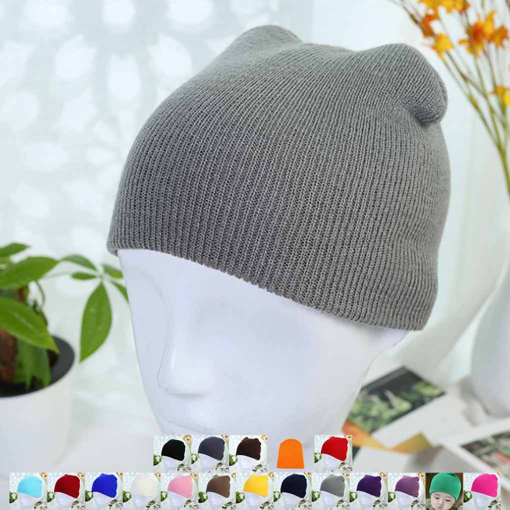 Newborn Baby Knitted Crochet Beanie Hat Boy Girl Winter Warm Kids Cap Toddler