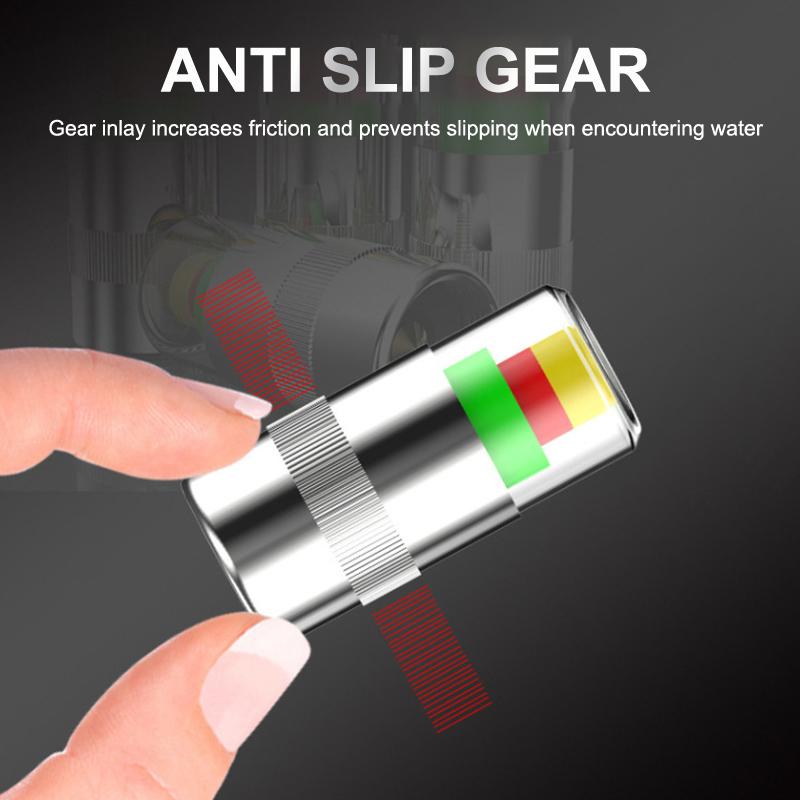 4Pcs/Set Car Tire Pressure Indicator Gauge Alert Monitoring Valve Cap Sensor External Detection Monitoring Alert Diy Accessory