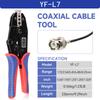 YF-L7 Hand-Powered Coaxial Ratchet Crimp Kit with 6 Replaceable Jaws  Customizable Tool Sets for RG Cable RF Connectors