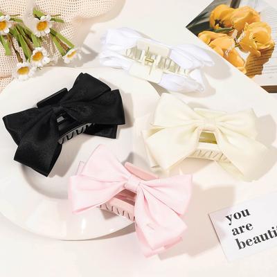 Donne Coreane Fiocco Ragazze Plastica Artigli per Capelli Mollette per Capelli Copricapo Grande Dimensione Forcina Granchio Barretta Ornamento Moda Accessori per Capelli