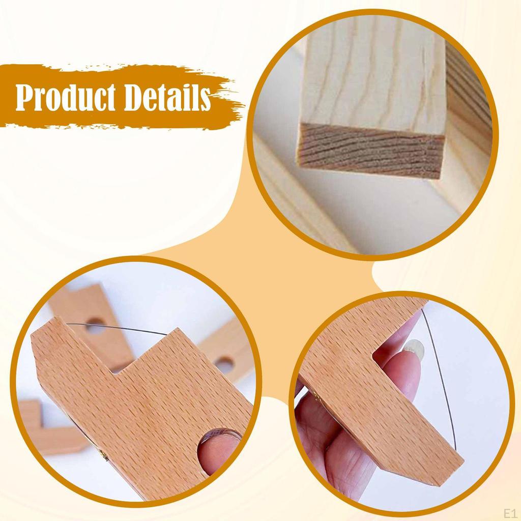 Angle Cutting Clay Tool Wire Bevel Cutter with Guide Rails Supplies Wooden Handle for Sculpting Work