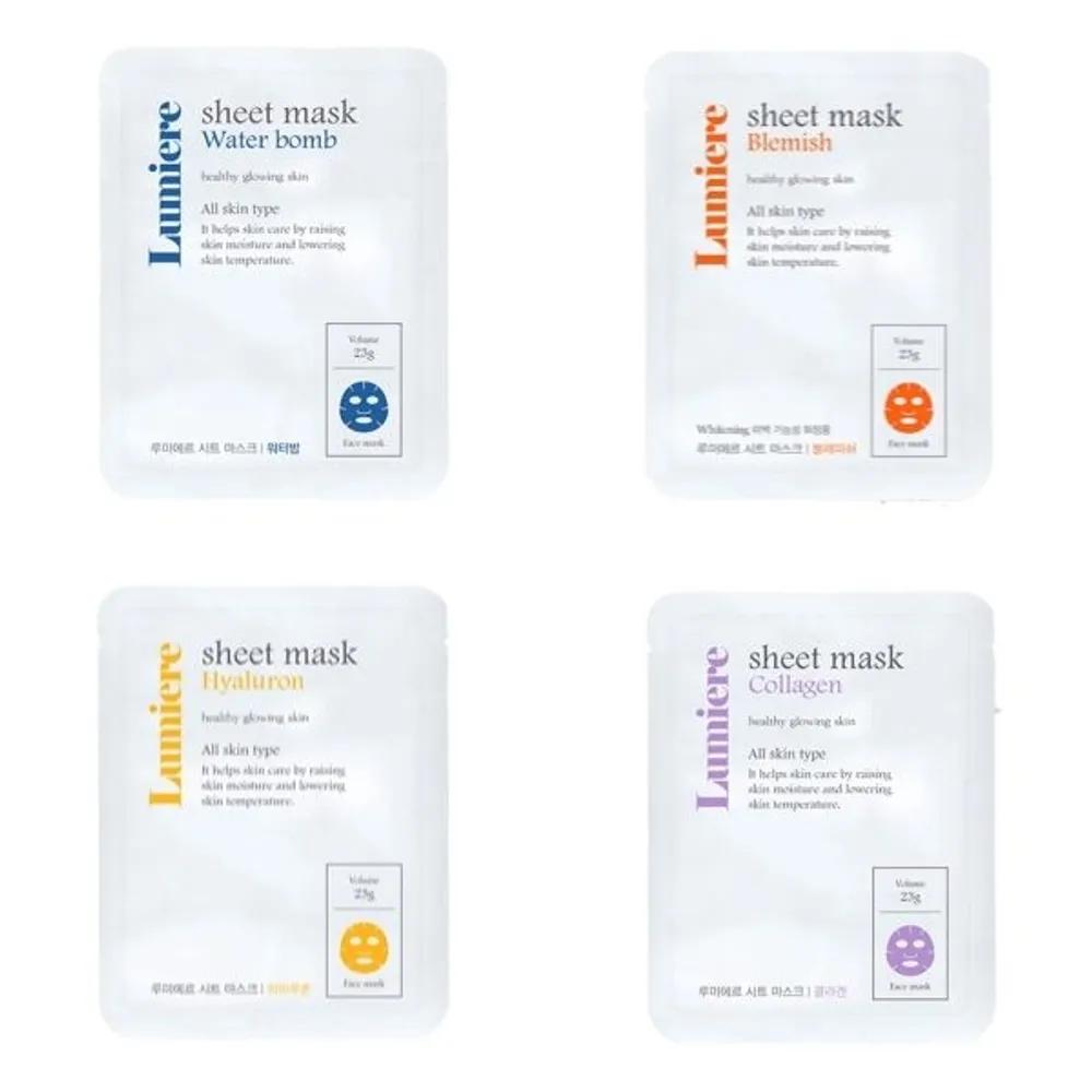 

Lumiere Sheet Mask Blemish Water Bomb Collagen Tea Tree Hyaluronic Acid Blemish