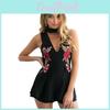 Flower Women Boho Combination Summer Beach Clothing Sundress Barber Short