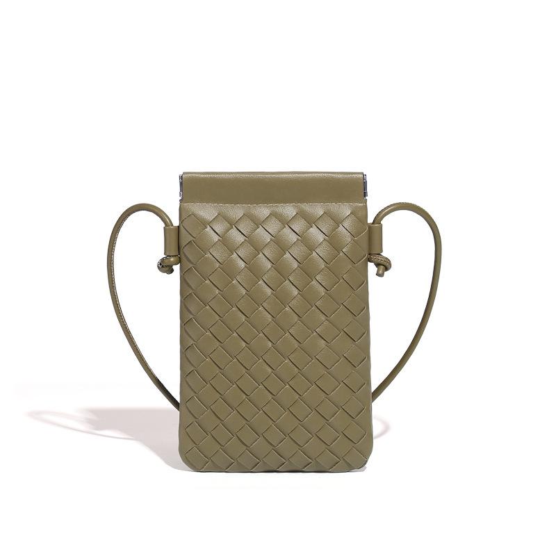 Borsa a Spalla Retro per Cellulare Intrecciata a Mano Moda Stile Casual Pochette da Donna
