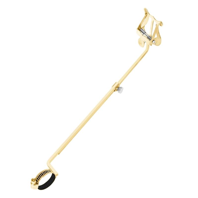 

Convenient Portable Stand Flute Music Sheets Holder Small Music Stand Metal Texture Suitable for Wind Instrument Use 1