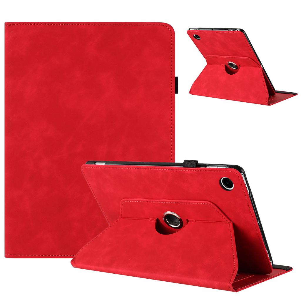 For Samsung Galaxy Tab A11+/A9+ Case Rotating Stand Solid Color PU Leather Tablet Cover