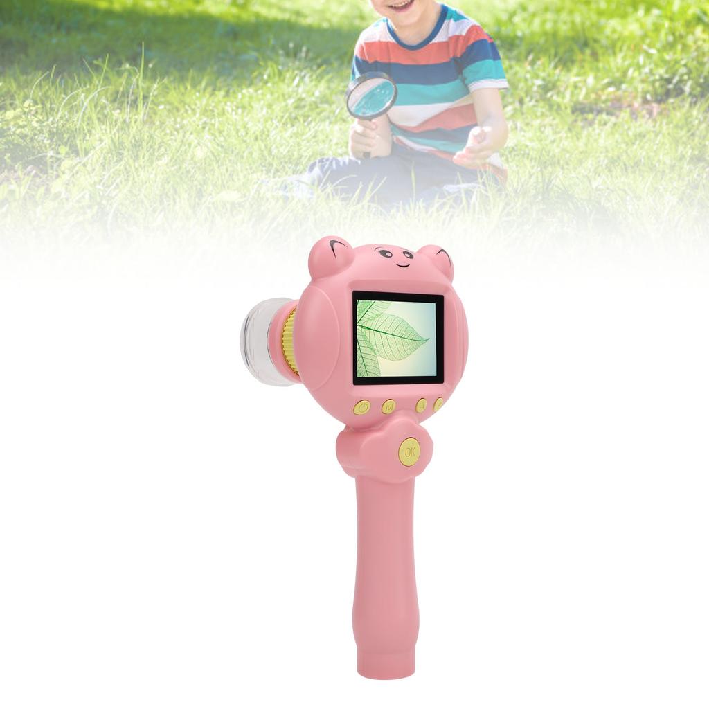 Kids Handheld Microscope 2.5K 48MP Portable 2inch Screen 8X Zoom Digital Microscope for Educational Science