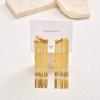 Gold Tassel Earrings Stainless Steel Waterfall Earrings Hypoallergenic Fringe Earrings  Prom Event