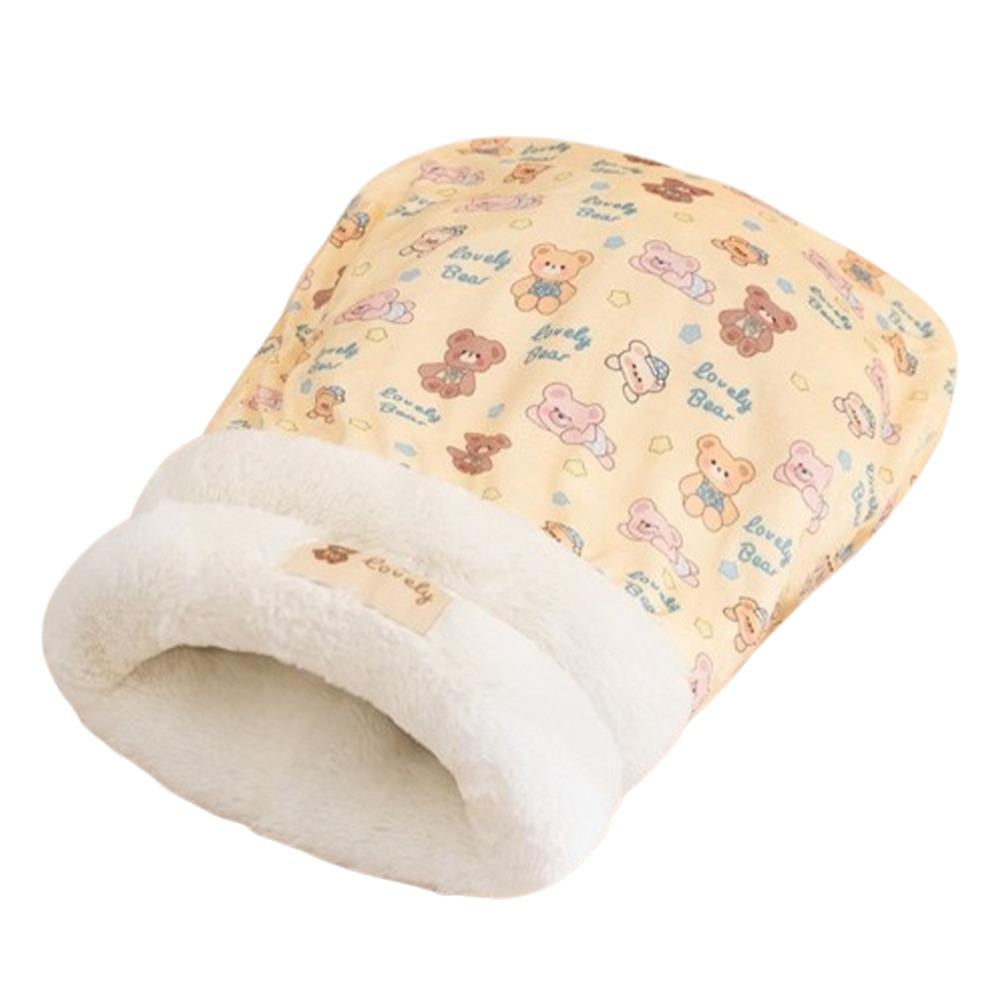 

Warm Pet Cozy Cave Thickened Pet Pocket Quilt Bed Pet House Cat Sleeping Bag Travel M-Style 2