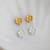 Gold-Plated Double-Sided Flower Spacer Beads for DIY Jewelry Making