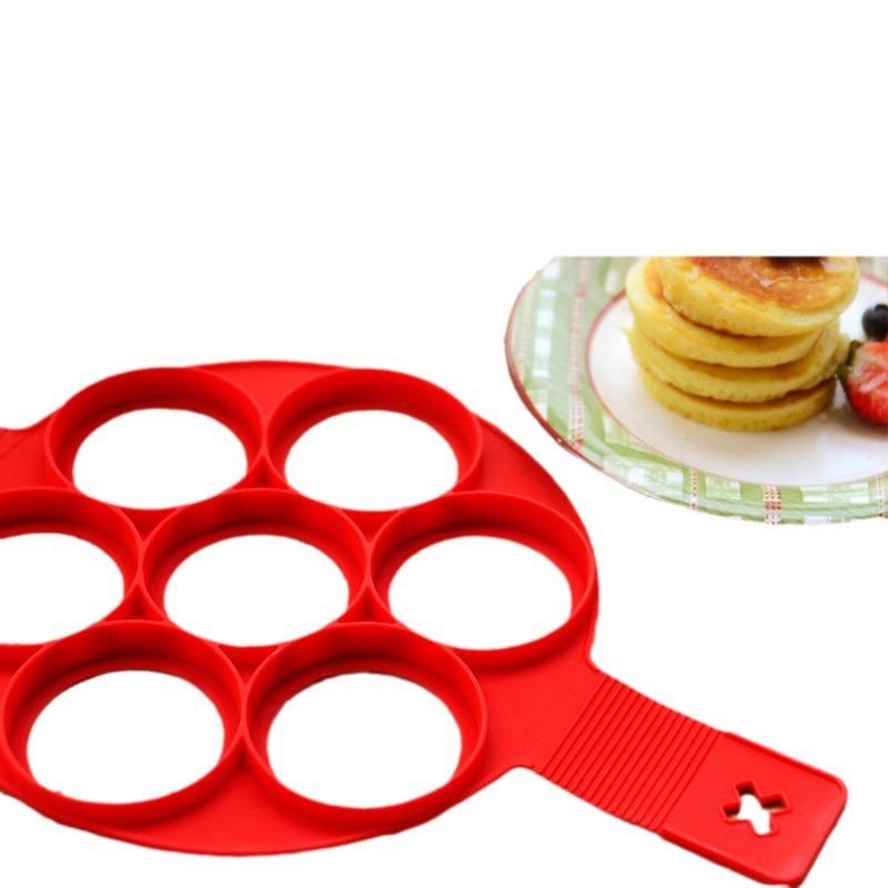 Silicone Pancake Maker Mold Non Stick Egg Ring Cooking Tool Flip Cooker for Breakfast Omelet Reusable Heat Resistant Baking Mold